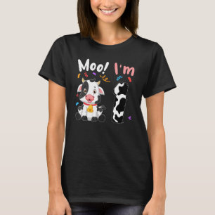 1st Birthday Moo I'm 1 Cow Farm Animal Barnyard Pa T-Shirt