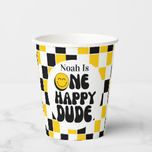 1st Birthday One Happy Dude Boy Birthday Paper Cups
