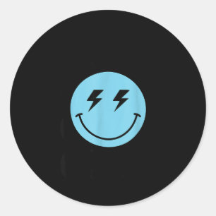 1st birthday one happy dude family matching bolt classic round sticker