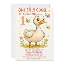 1st Birthday One Silly Goose for Baby Girl