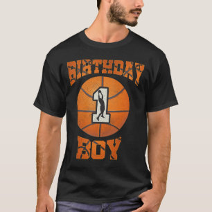 1st Birthday Outfit Boy Bysketbyll First 1 Year Ol T-Shirt