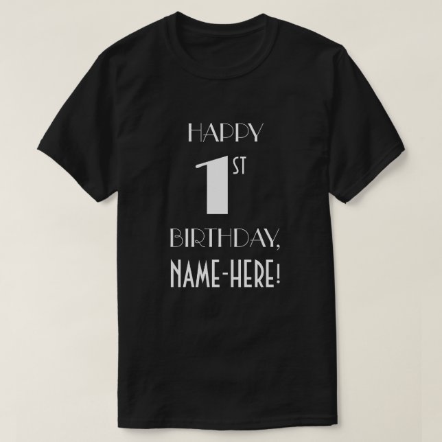 1st Birthday Party - Art Deco Inspired Look Shirt (Design Front)