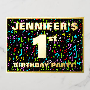 1st Birthday Party — Fun, Colourful Music Symbols