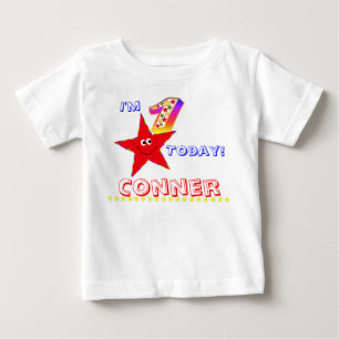 1st Birthday Party Shirt Red Stars