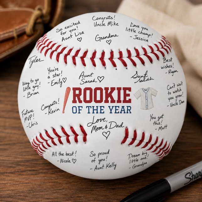 1st Birthday Party Signatures First Baseball (Creator Uploaded)