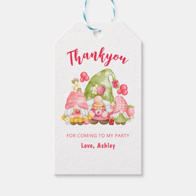 1st Birthday Party Thank You Gift Tags (Front)