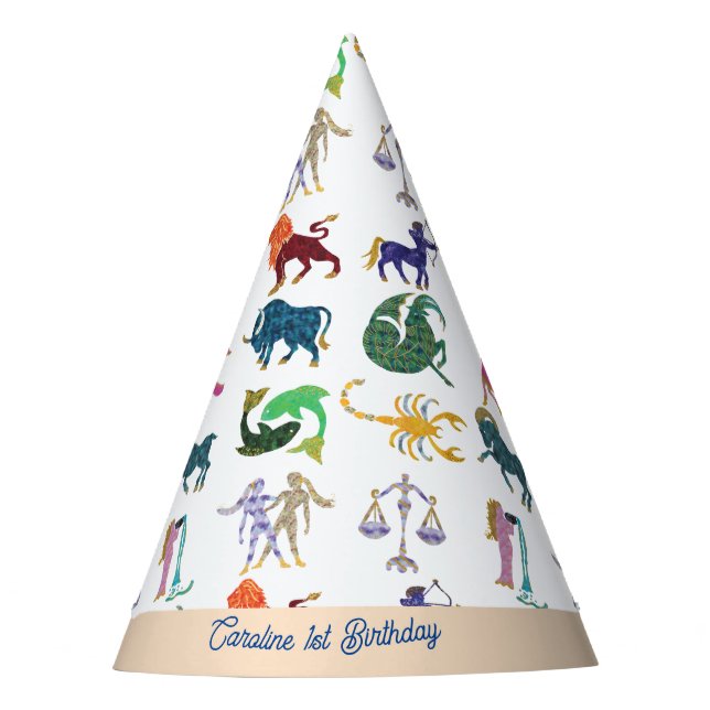 1st Birthday Party with 12 Zodiac Signs Hat (Front)
