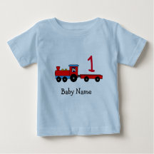 1st Birthday Personalised Train T-Shirt