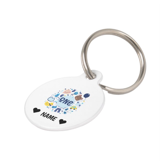 1st Birthday Pet Tag (Side)