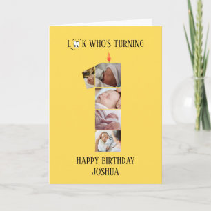 1st Birthday Photo Card