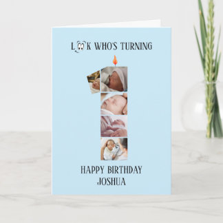 1st Birthday Photo Card