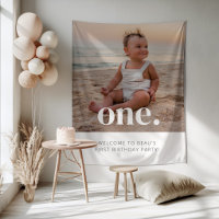 1st Birthday Photo Welcome Sign