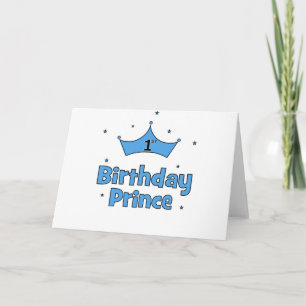 1st Birthday Prince Card