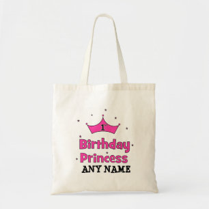 1st Birthday Princess!  with pink crown Tote Bag