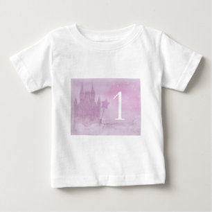 1st Birthday Purple Castle Magical Baby T-Shirt