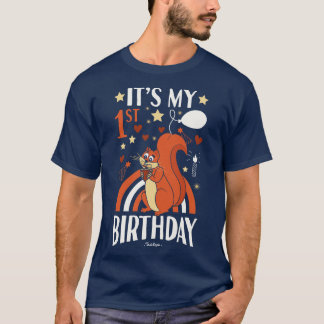 1st Birthday Squirrel T-Shirt