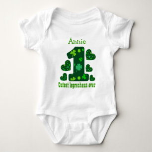 1st Birthday St Patrick's Cutest Leprechaun Ever Baby Bodysuit