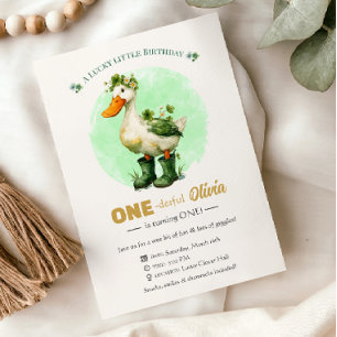 1st Birthday St. Patrick's Day Invitation Card