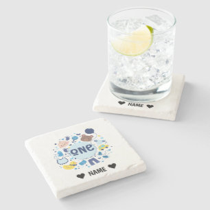 1st Birthday Stone Coaster