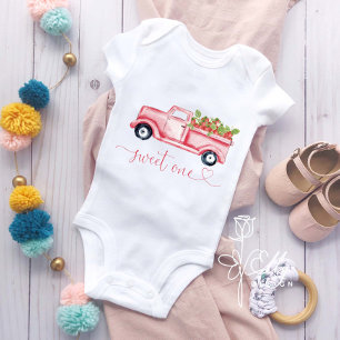 1st Birthday Strawberry Sweet One Baby Bodysuit