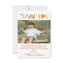 1st Birthday Sunshine Watercolor Thank You Photo