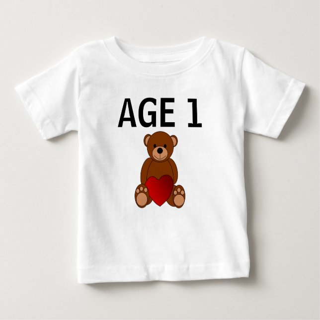  1ST BIRTHDAY TEDDY BEAR BABY T-SHIRT (Front)
