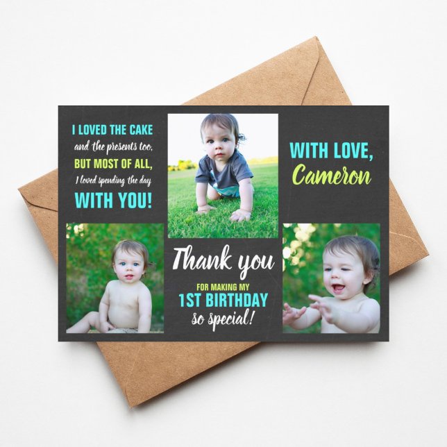 1st Birthday Thank You Card (Creator Uploaded)