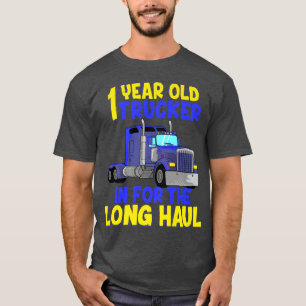 1st Birthday Truck Trucker Kids Truck Driver Boys T-Shirt