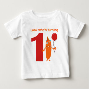 1st Birthday Tshirt Cute Monster