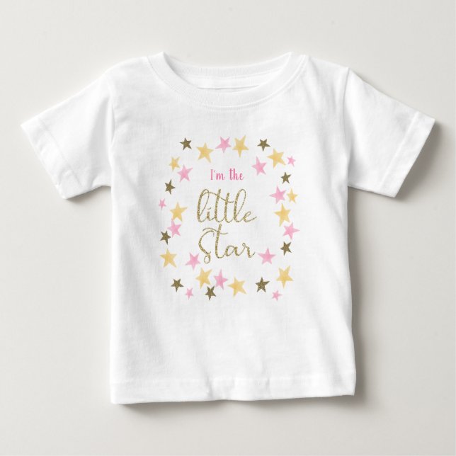 1st Birthday Twinkle Little Star Baby Girl  Baby T-Shirt (Front)