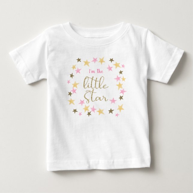 1st Birthday Twinkle Little Star Baby Girl  T-Shirt (Front)