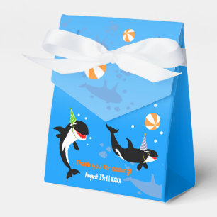 1st birthday under the sea orca whale baby girl favour box