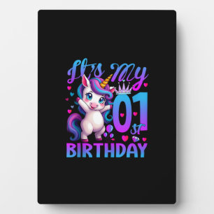 1st birthday unicorn It's my 1st birthday Tank Top Plaque