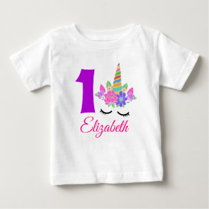 1st Birthday Unicorn Themed Baby T-Shirt