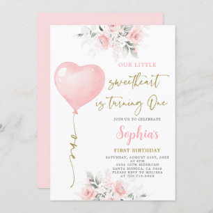 1st Birthday Valentine Invitation