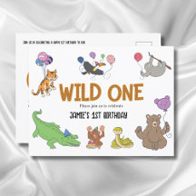 1st Birthday Wild One Jungle Safari Animals