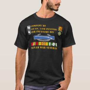 1st Bn 14th Inf 4th ID Company XO Vietnam Vet T-Shirt