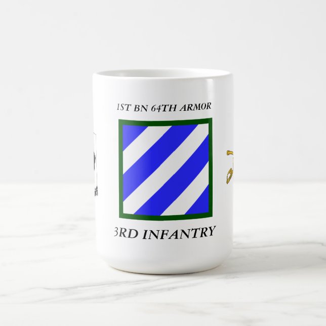 1ST BN 64TH ARMOR 3RD INFANTRY DIVISION COFFEE MUG (Center)
