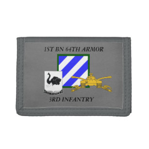 1ST BN 64TH ARMOR 3RD INFANTRY DIVISION TRIFOLD WALLET