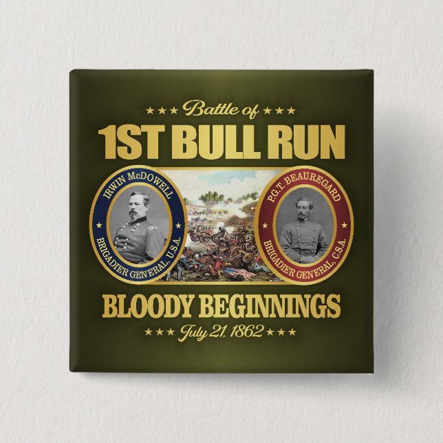 1st Bull Run (FH2) 15 Cm Square Badge (Front)