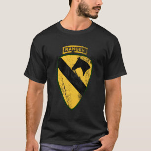 1St Calvary Cav Division Patch Ranger Tab Distress T-Shirt