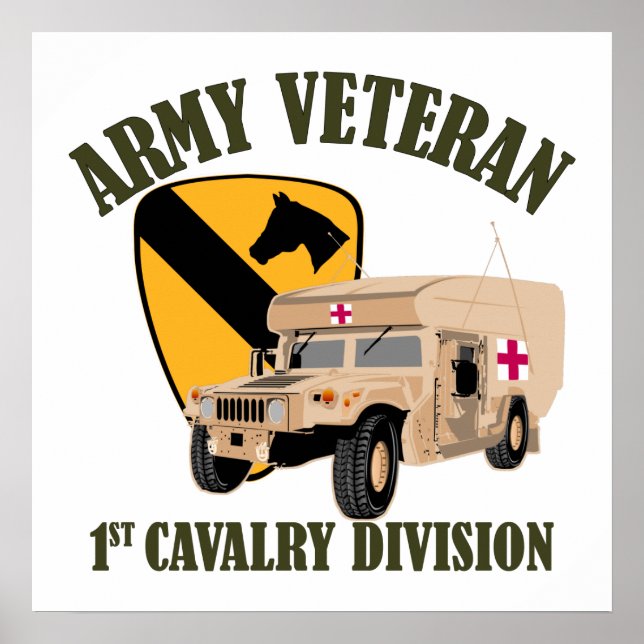 1st Cav Vet - Humvee Ambulance Poster (Front)