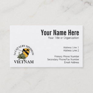 1st Cav Vietnam Vet Business Card
