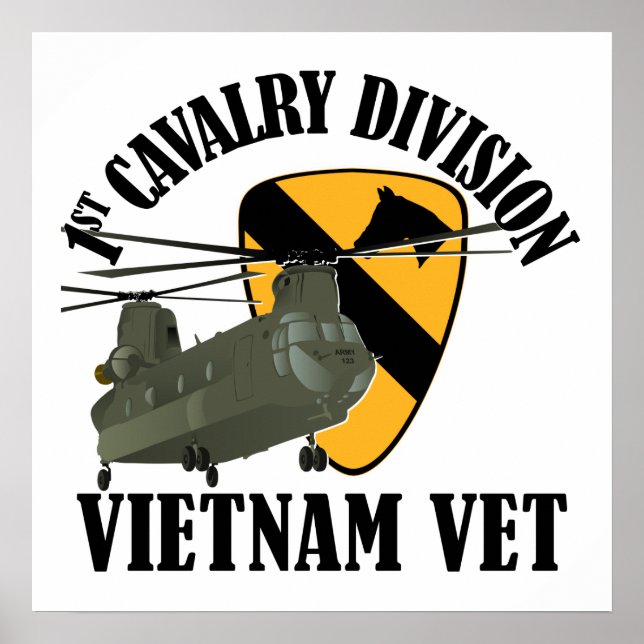 1st Cav Vietnam Vet - CH-47 Poster (Front)
