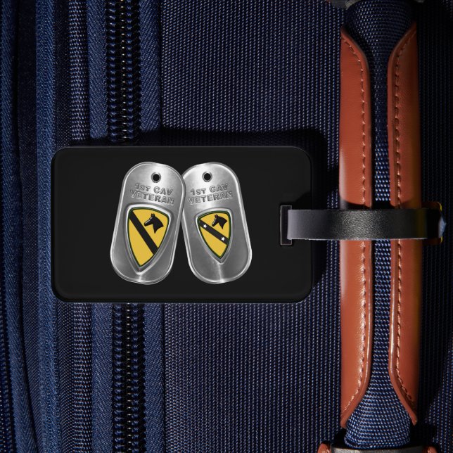 1st Cavalry Division 1st CAV Luggage Tag (Back Insitu 2)