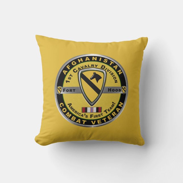 1st Cavalry Division Afghanistan Veteran Cushion (Front)
