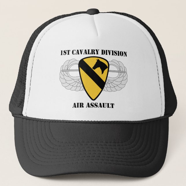 1st Cavalry Division Air Assault - W/Text Trucker Hat (Front)