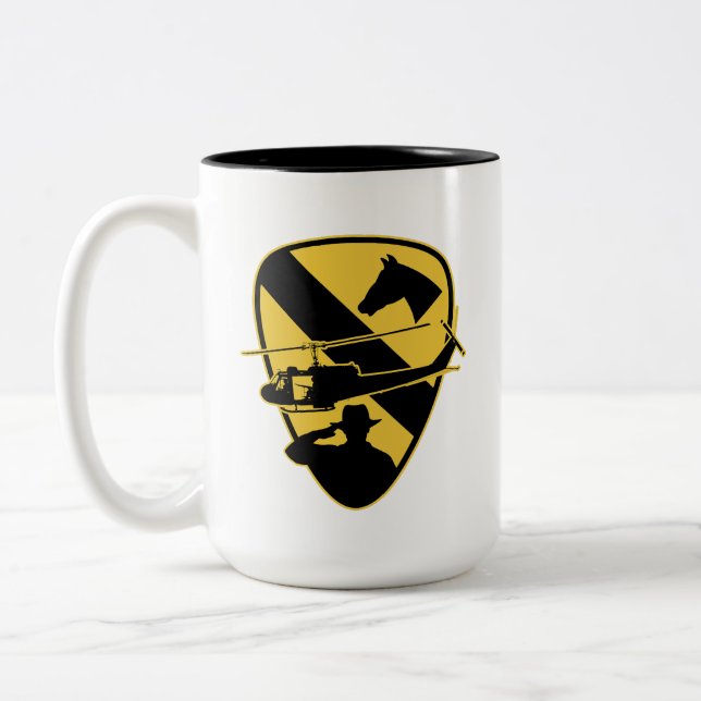 1st Cavalry Division / AIR CAV Two-Tone Coffee Mug (Left)