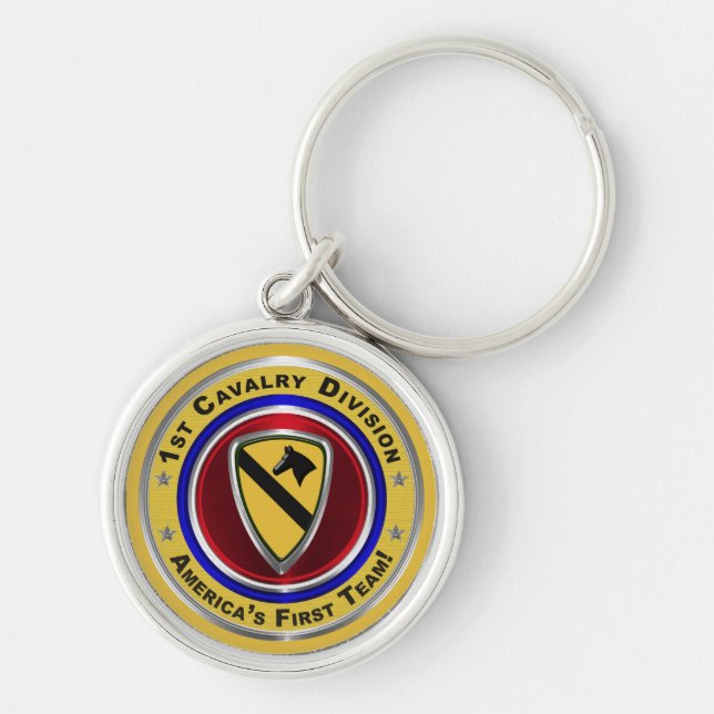 1st Cavalry Division - America’s First Team Key Ring (Front)