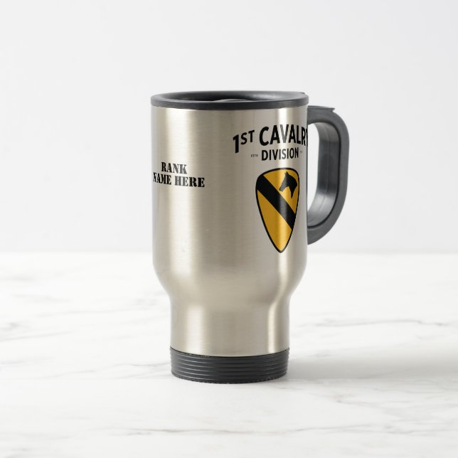 1st Cavalry Division Badge Travel Mug (Front Right)
